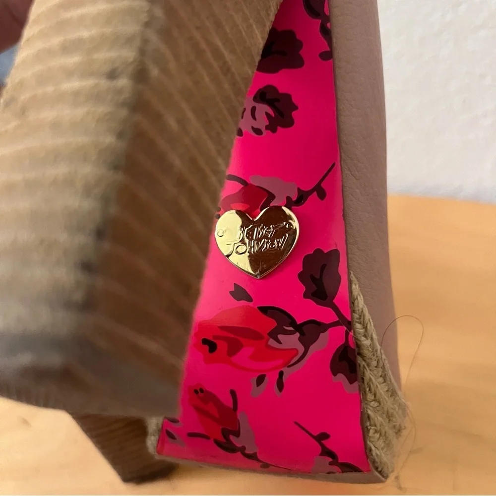 Betsey Johnson Platform Maggi Pump in Blush Nude Espadrille Size 10